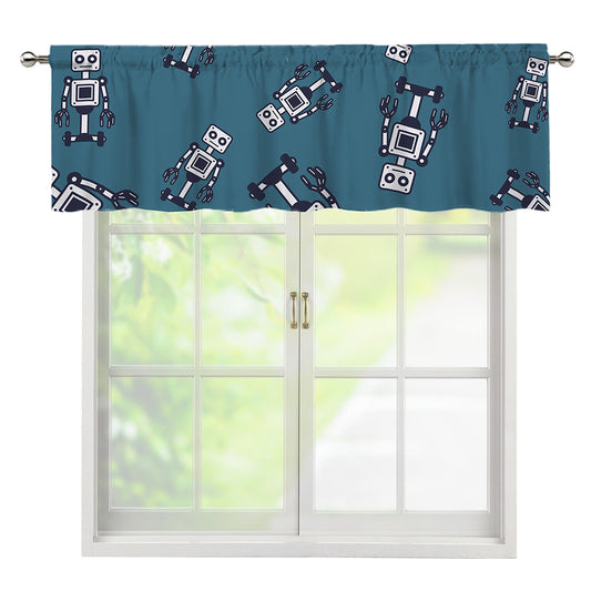 Robot Servant Pattern Print Window Valance