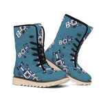 Robot Servant Pattern Print Winter Boots