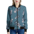 Robot Servant Pattern Print Women's Bomber Jacket