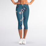 Robot Servant Pattern Print Women's Capri Leggings