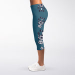 Robot Servant Pattern Print Women's Capri Leggings