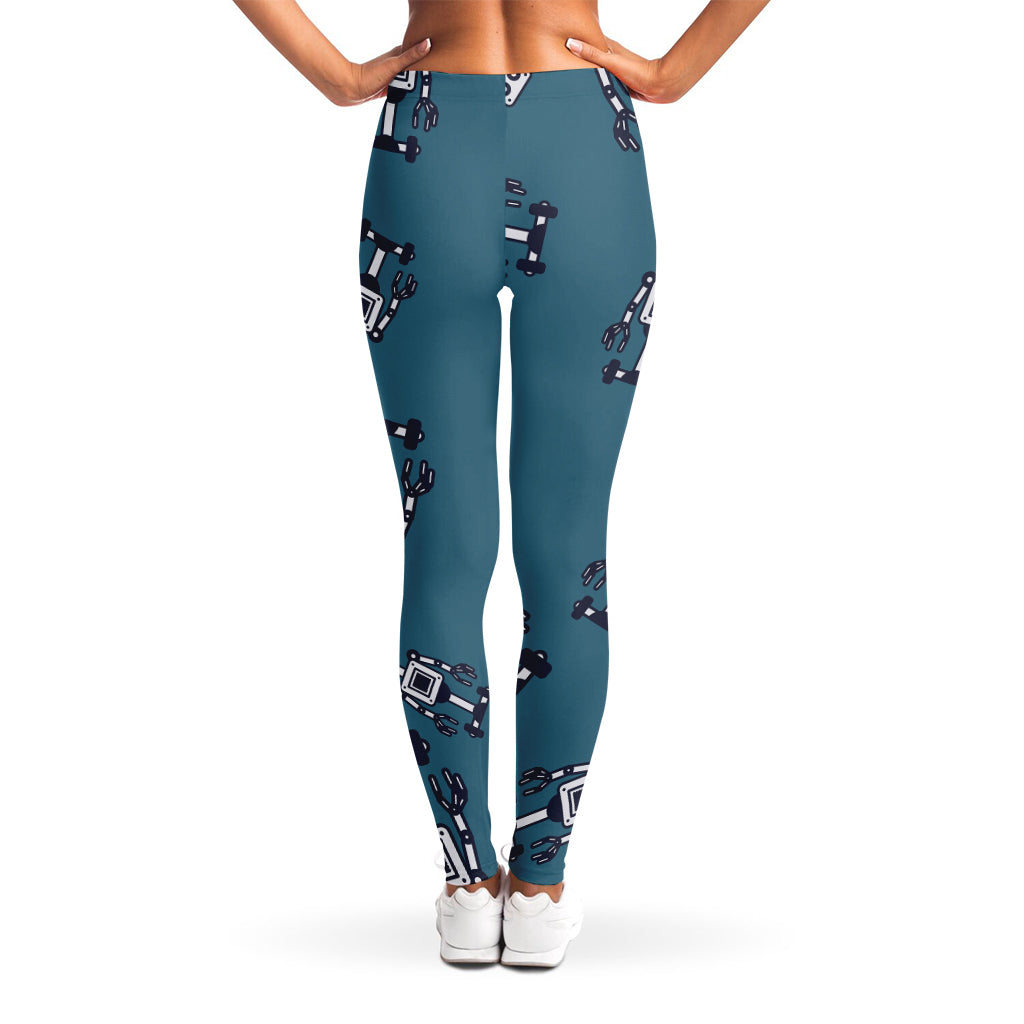 Robot Servant Pattern Print Women's Leggings