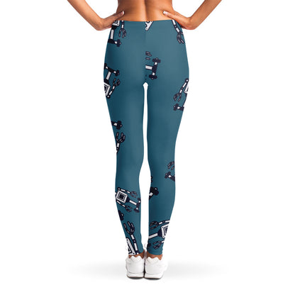 Robot Servant Pattern Print Women's Leggings
