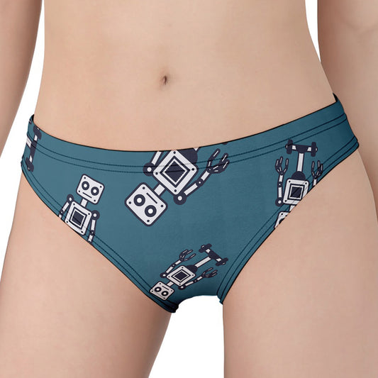 Robot Servant Pattern Print Women's Panties