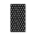 Rock And Roll Hand Sign Pattern Print Baby Crib Sheet