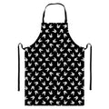 Rock And Roll Hand Sign Pattern Print Bib Apron With Pocket