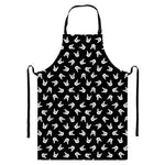 Rock And Roll Hand Sign Pattern Print Bib Apron With Pocket