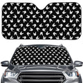 Rock And Roll Hand Sign Pattern Print Car Windshield Sun Shade