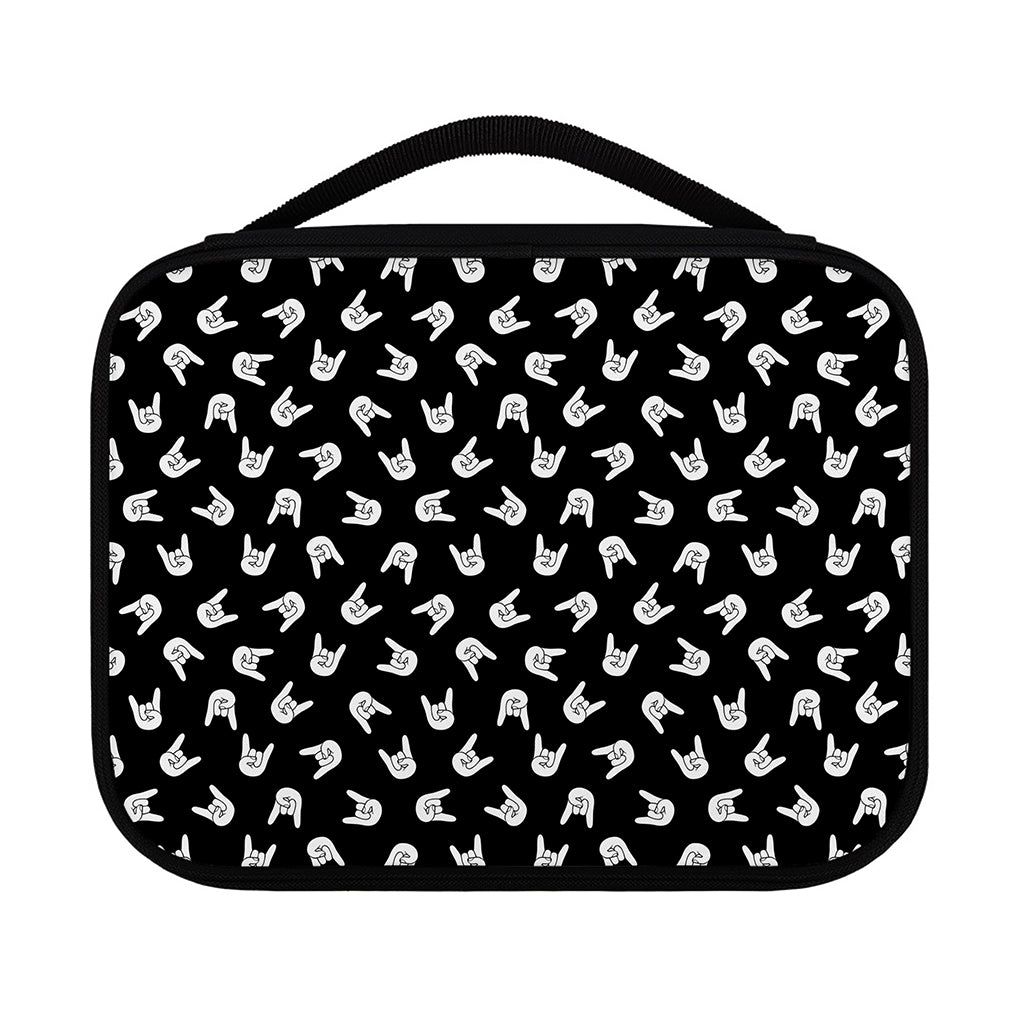 Rock And Roll Hand Sign Pattern Print Classic Bible Case