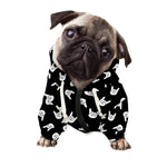 Rock And Roll Hand Sign Pattern Print Dog Zip Up Hoodie