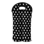 Rock And Roll Hand Sign Pattern Print Double Neoprene Wine Tote