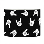 Rock And Roll Hand Sign Pattern Print Drum Lamp Shade