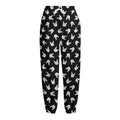Rock And Roll Hand Sign Pattern Print Fleece Lined Knit Pants