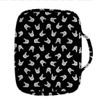 Rock And Roll Hand Sign Pattern Print Front Pocket Bible Bag