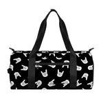 Rock And Roll Hand Sign Pattern Print Gym Bag