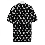 Rock And Roll Hand Sign Pattern Print Hawaiian Shirt