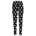 Rock And Roll Hand Sign Pattern Print High-Waisted Pocket Leggings