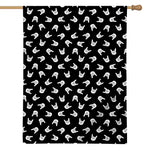 Rock And Roll Hand Sign Pattern Print House Flag