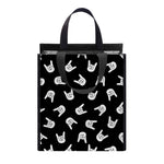 Rock And Roll Hand Sign Pattern Print Insulated Lunch Tote