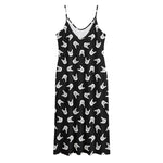 Rock And Roll Hand Sign Pattern Print Jersey Midi Cami Dress