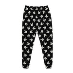 Rock And Roll Hand Sign Pattern Print Jogger Pants