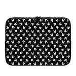 Rock And Roll Hand Sign Pattern Print Laptop Sleeve