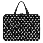 Rock And Roll Hand Sign Pattern Print Laptop Sleeve With Handle