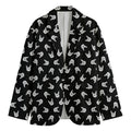 Rock And Roll Hand Sign Pattern Print Men's Cotton Blazer