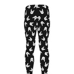 Rock And Roll Hand Sign Pattern Print Men's leggings