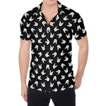 Rock And Roll Hand Sign Pattern Print Men's Shirt