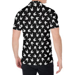 Rock And Roll Hand Sign Pattern Print Men's Shirt