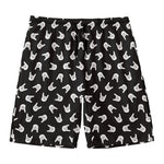 Rock And Roll Hand Sign Pattern Print Men's Swim Trunks