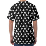 Rock And Roll Hand Sign Pattern Print Men's Velvet T-Shirt