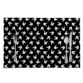 Rock And Roll Hand Sign Pattern Print Placemat