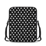 Rock And Roll Hand Sign Pattern Print Rectangular Crossbody Bag