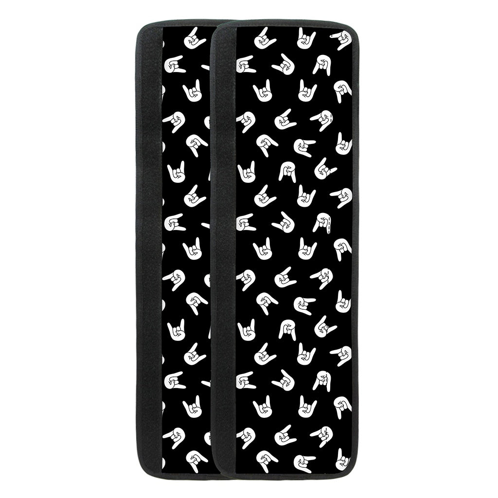 Rock And Roll Hand Sign Pattern Print Refrigerator Handle Covers