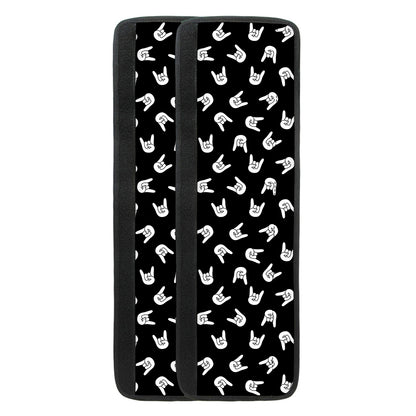 Rock And Roll Hand Sign Pattern Print Refrigerator Handle Covers