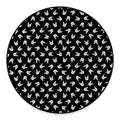 Rock And Roll Hand Sign Pattern Print Round Floor Mat