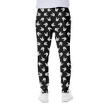 Rock And Roll Hand Sign Pattern Print Scuba Joggers