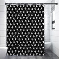 Rock And Roll Hand Sign Pattern Print Shower Curtain