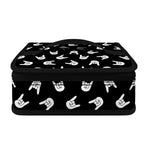 Rock And Roll Hand Sign Pattern Print Small Lunch Bag