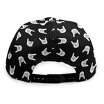 Rock And Roll Hand Sign Pattern Print Snapback Cap