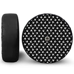 Rock And Roll Hand Sign Pattern Print Tire Cover With Camera Hole