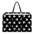 Rock And Roll Hand Sign Pattern Print Utility Tote Bag