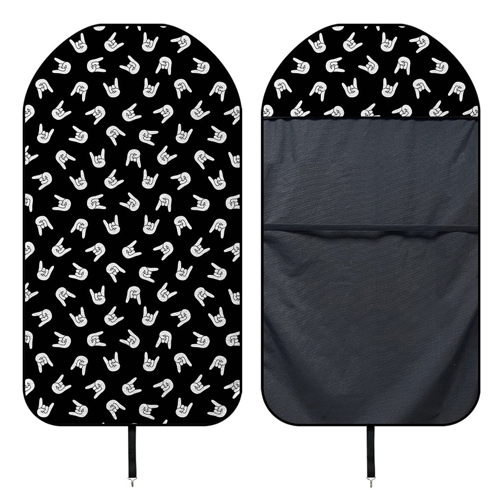 Rock And Roll Hand Sign Pattern Print Waterproof Car Seat Cover
