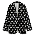 Rock And Roll Hand Sign Pattern Print Women's Blazer