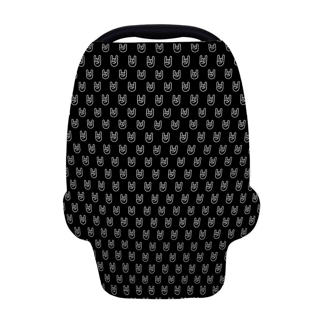 Rock And Roll Hand Symbol Pattern Print Baby Seat Cover