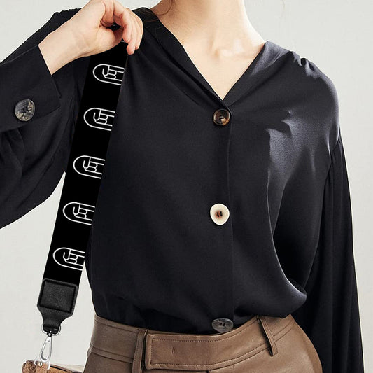 Rock And Roll Hand Symbol Pattern Print Bag Strap