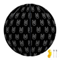 Rock And Roll Hand Symbol Pattern Print Basketball