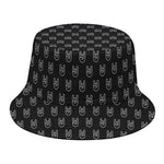 Rock And Roll Hand Symbol Pattern Print Bucket Hat
